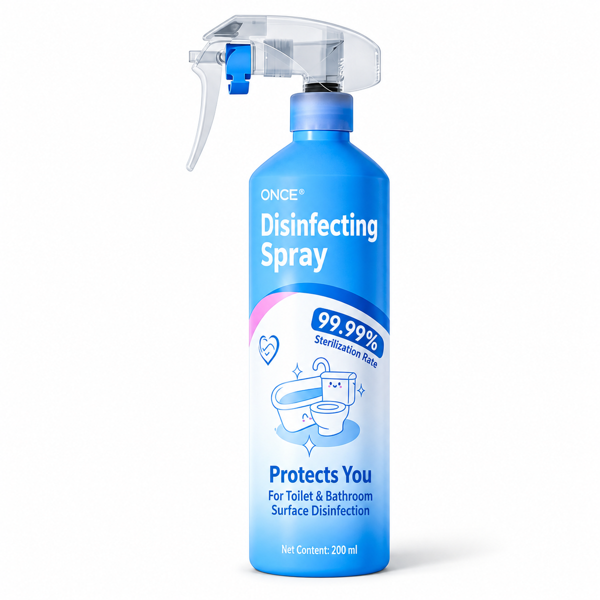 Professional-Grade Toilet Disinfection & Antibacterial Spray 99.999% Kill Rate | 30-Second Fast Action | Non-Toxic | Safe for Mother & Baby