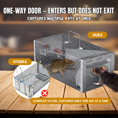 🌞 Start spring beautifully with 50% OFF! 🐭 Reusable automatic mouse trap with one-way door – Large galvanized cage for continuous capture