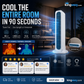 【Cool the Entire Room in 90 Seconds】Tower Fan—an air conditioner that can be used in both upright and horizontal positions