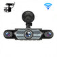 🛡️ 360° Full View Dashcam – Front, Rear & Interior, Night Vision & Loop Recording for Complete Car Protection 🔒✨