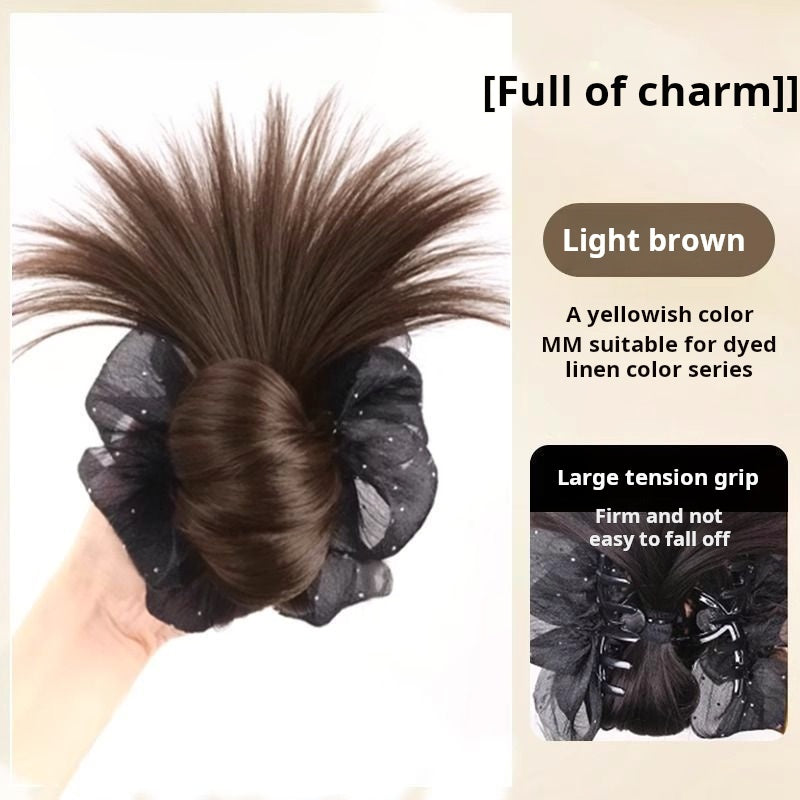 Effortless Low Bun Hair Clip – Natural Voluminous Ponytail Bun Extensions for Women 💇‍♀️✨ 🌸 Lazy Messy Bun Hairpiece with Fluffy Feather Texture – Instant Updo Hair Accessory for Fullness at the Crown 🎀💕