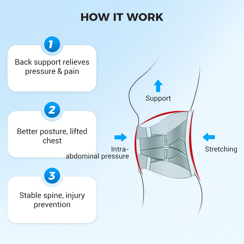 Heat-pressed Mesh Breathable Steel Plate Support Waist Protector