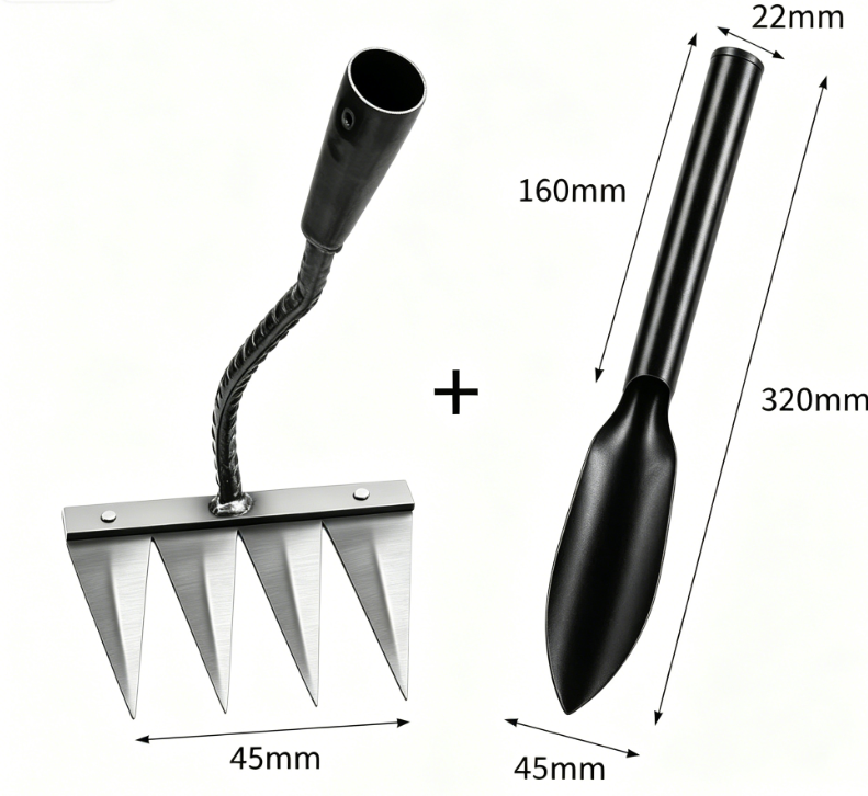 ⏳Limited-time 50% off  4/5/6/7 Tooth Carbon Steel Garden Hand Rake⛏️🌱