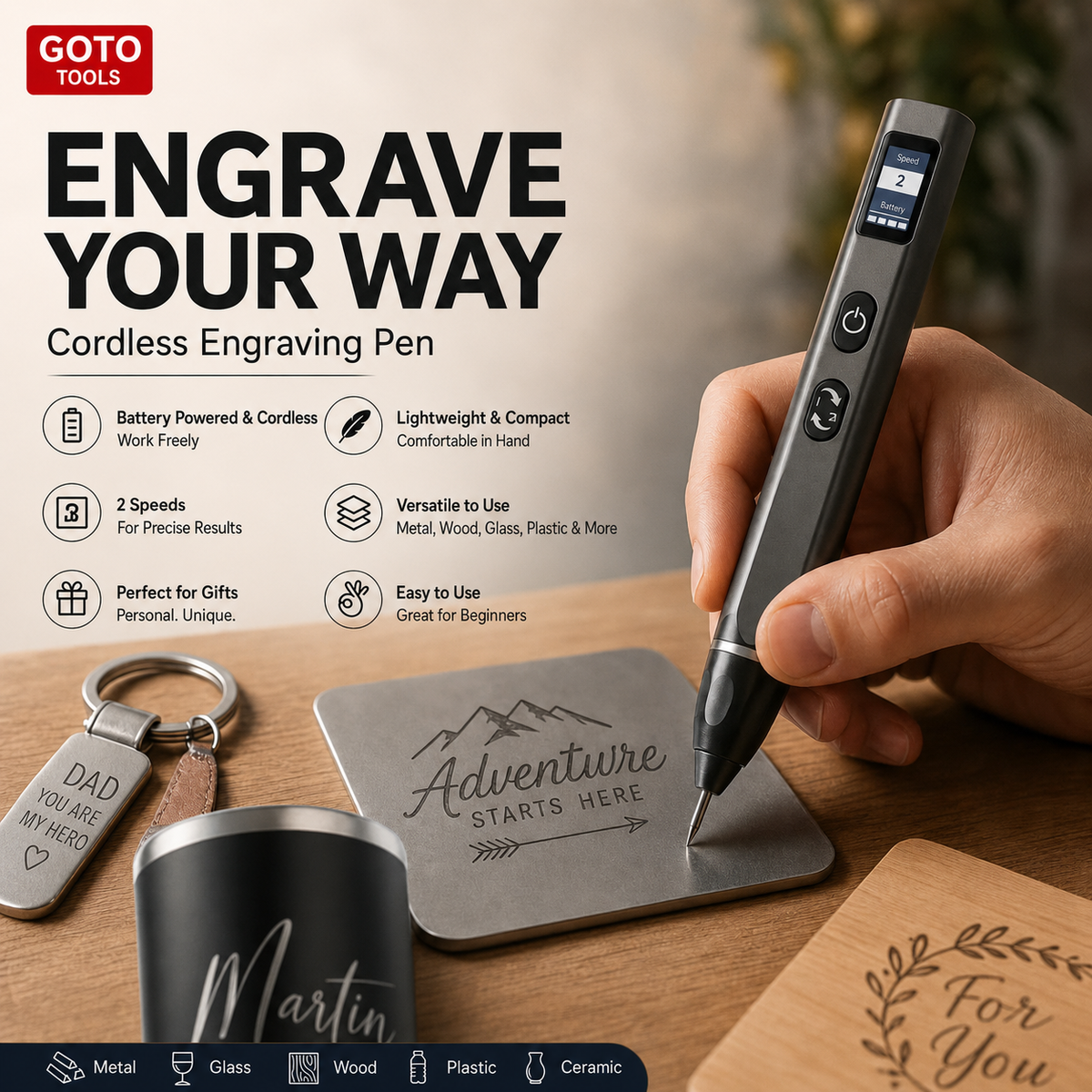 🔥 HOT SALE 🔥 Rechargeable Cordless Engraving Pen
