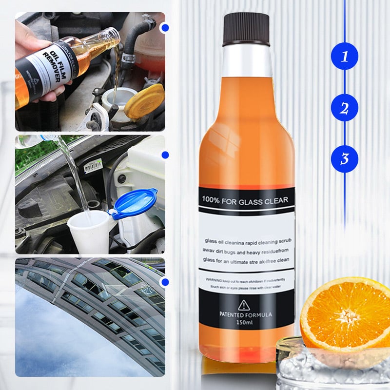 🔥HOT SALE✨Car Glass Oil Film Stain Removal Cleaner|Buy 3 Get 1 Free🚗