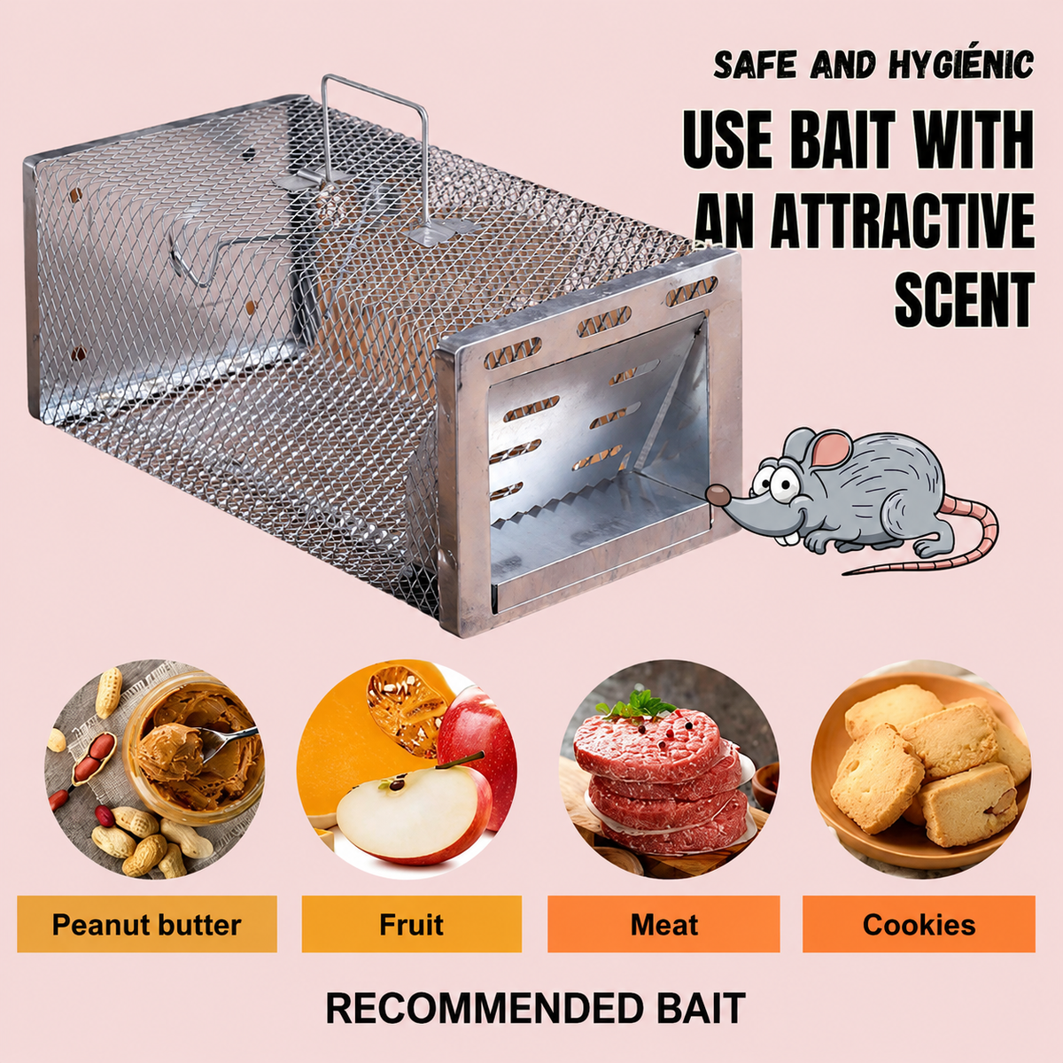 🌞 Start spring beautifully with 50% OFF! 🐭 Reusable automatic mouse trap with one-way door – Large galvanized cage for continuous capture