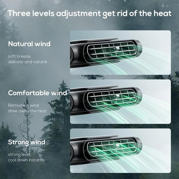 ❄️Summer Hot Sale❄️Dual Turbo USB Car Seat Fan - High Wind Power Rear Pillow Fan