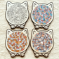 🎁🧩135-Piece Morandi-Colored Cat Shaped Wooden Jigsaw Puzzle