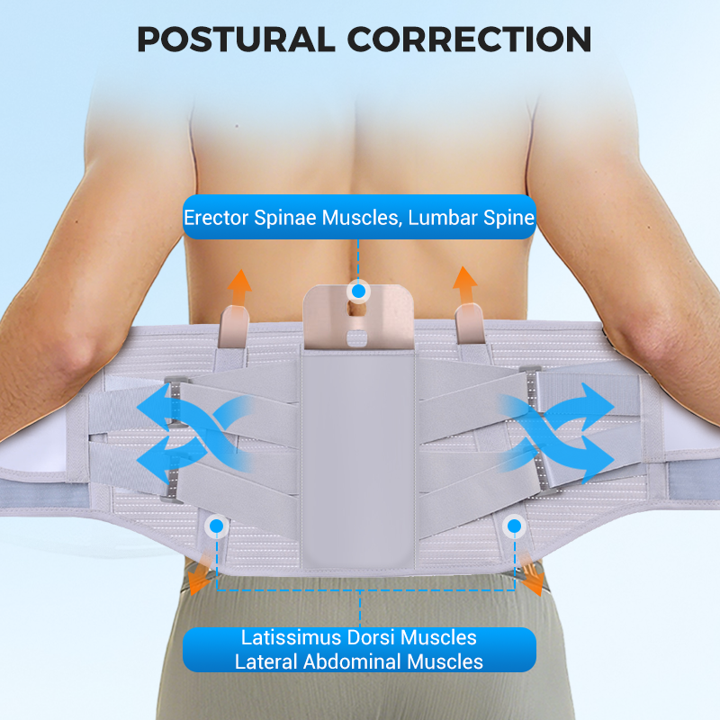 Heat-pressed Mesh Breathable Steel Plate Support Waist Protector