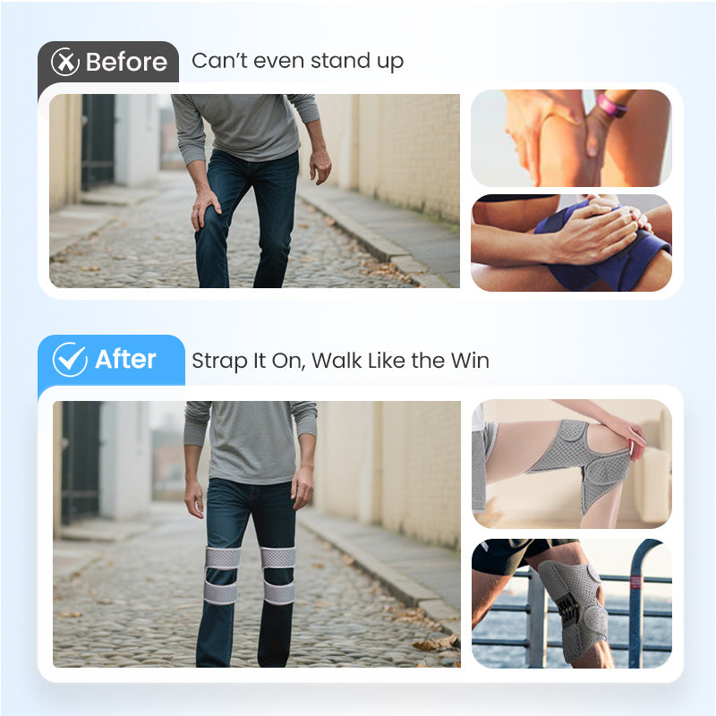 🥳2026 HOT SALE🥳💞50K+ SOLD!💥🛡️🌤️ 50% OFF! Adjustable Sport Knee Booster – Silicone grip, 4‑way stretch. Relieves strain during walks, hikes or workouts. Your joint’s best friend. 🦵💕