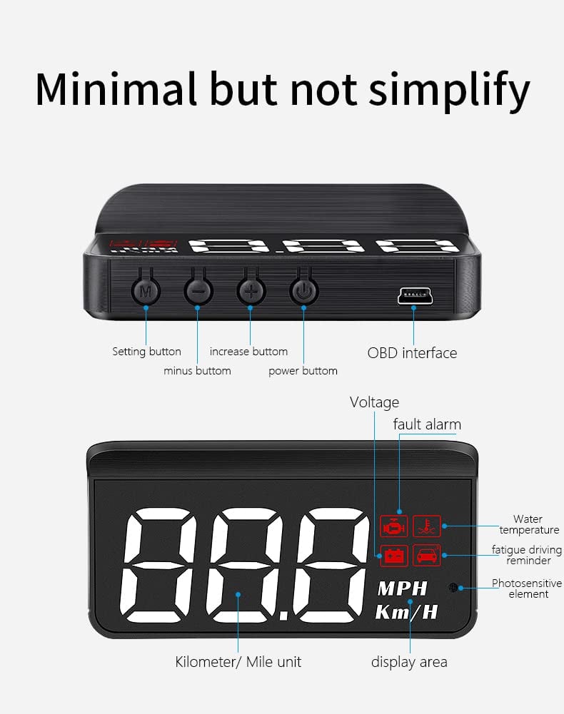 🔥HOT SALE💝Car HUD Speedometer Display Windshield Projector🚗