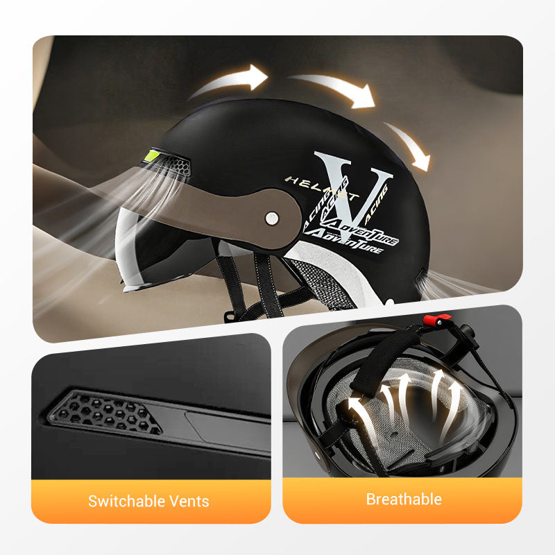 🛡️Breathable Lightweight Crash-Resistant Motorcycle Helmet