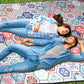 Retro Print Outdoor Moisture-proof Picnic Blanket