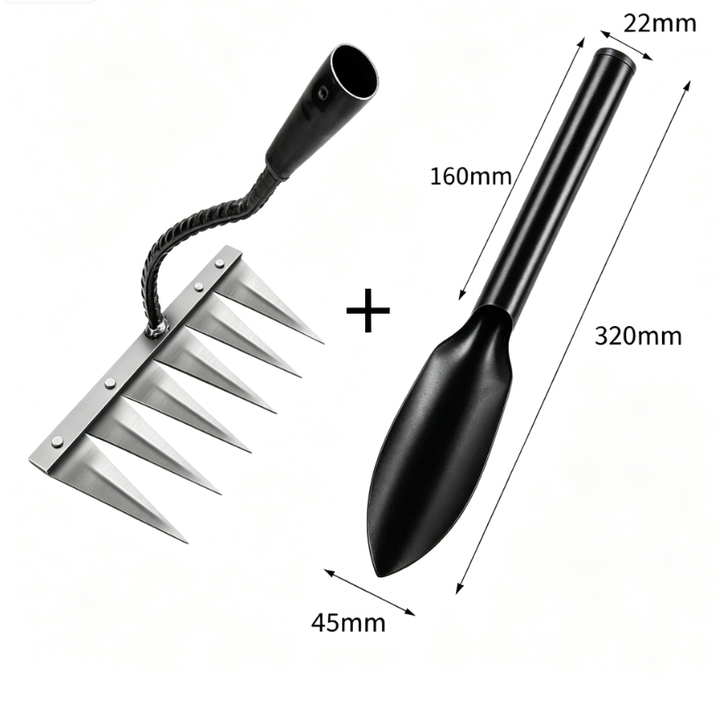 ⏳Limited-time 50% off  4/5/6/7 Tooth Carbon Steel Garden Hand Rake⛏️🌱