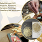500 sheets of imitation gold leaf and foil sheets for art, flake painting, gilding, crafting, and decoration (9 cm x 9 cm)
