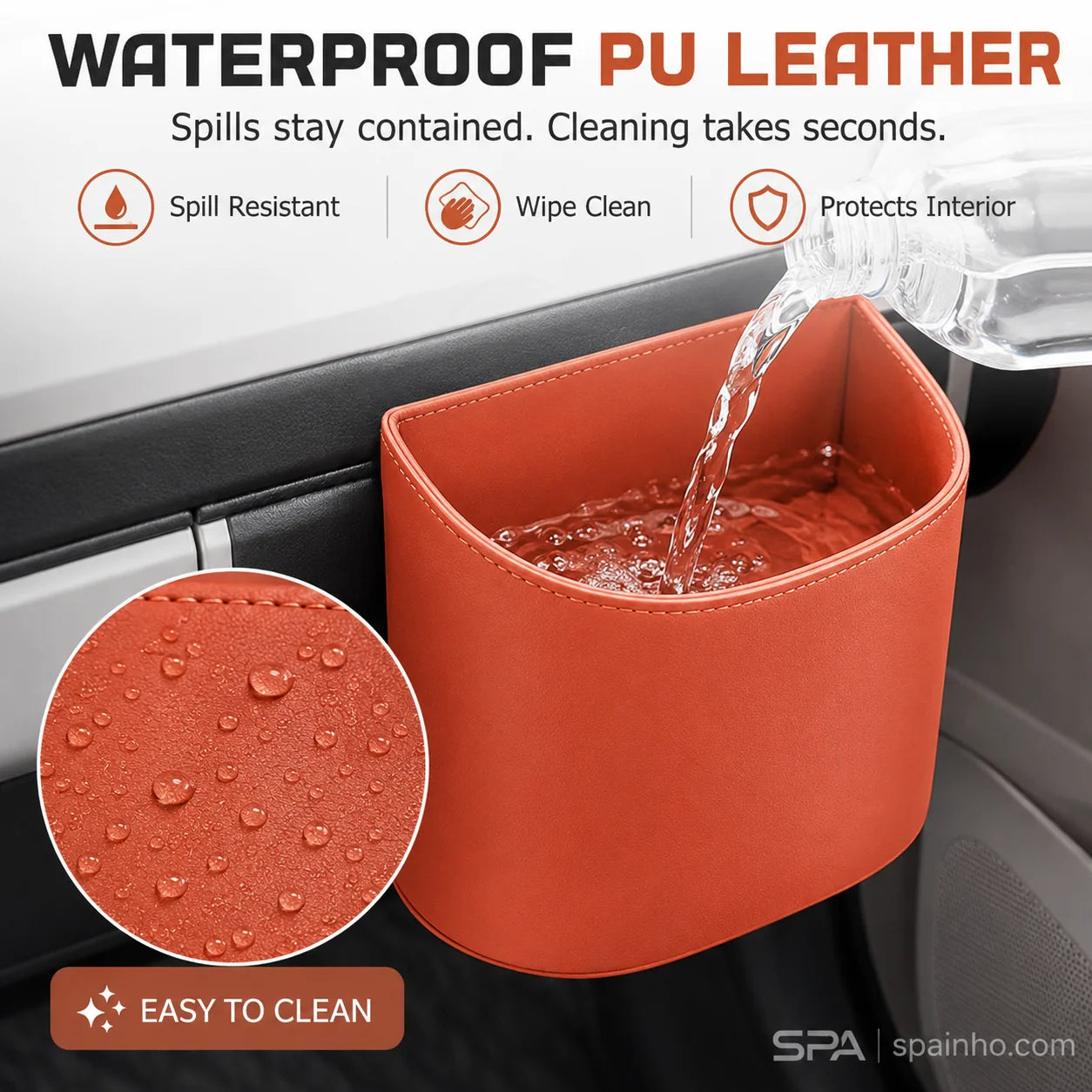 🥳2026 HOT SALE🥳💞50K+ SOLD!🚗🧺 50% OFF! Leather Car Door Cup Holder – Wide‑mouth opening, easy reach for drinks & phone. Clip‑on secure fit. PU leather, tough & stylish. 🛡️✨（副本）