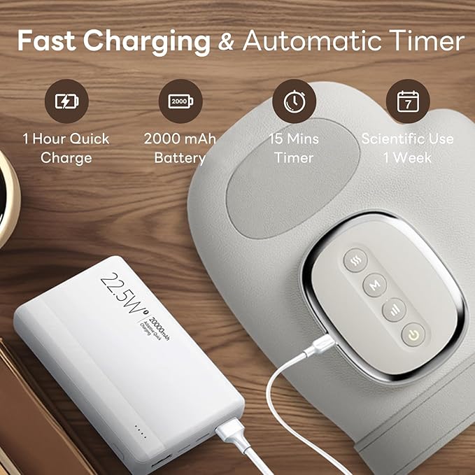 🔥Portable Hand Massager with Heat & Compression, Wireless 3 Modes for Carpal Tunnel Relief