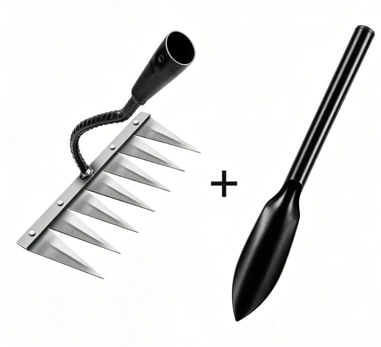 ⏳Limited-time 50% off  4/5/6/7 Tooth Carbon Steel Garden Hand Rake⛏️🌱