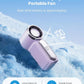 Mini Handheld Fan with LED Display –👍5-Speed Turbo Pocket size Fan.✨USB Rechargeable, High-Speed Cooling for Travel & Makeup. Perfect Gift. Portable Refrigeration