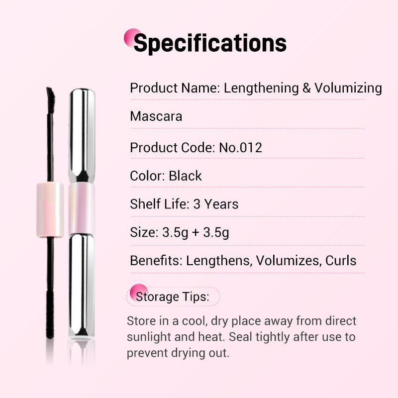 💕Buy 1 Get 1 Free💕Double-Ended Waterproof Lengthening & Curling Mascara🌸💐