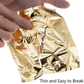 500 sheets of imitation gold leaf and foil sheets for art, flake painting, gilding, crafting, and decoration (9 cm x 9 cm)