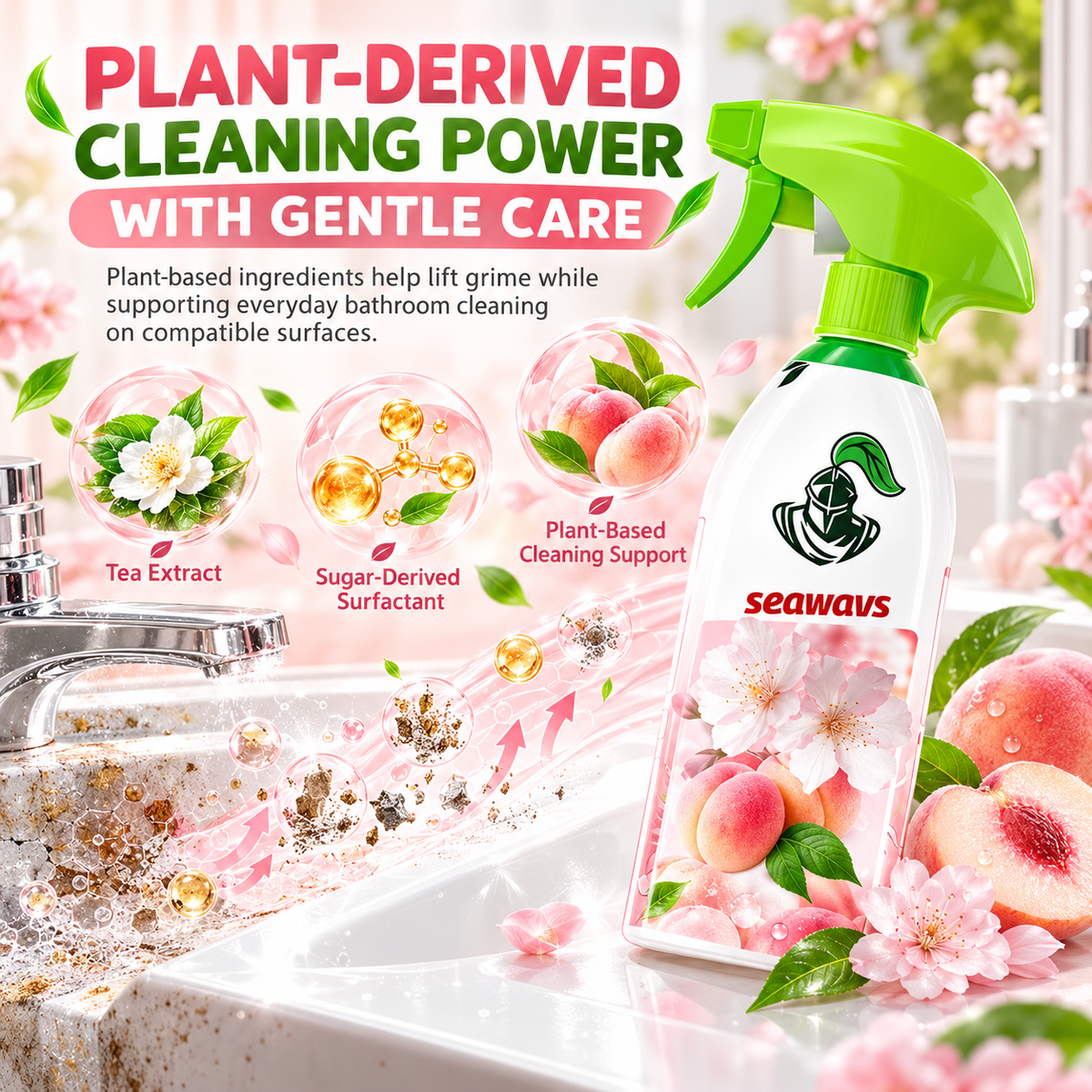 🥳HOT SALE🥳💞Kills 99.9% germs, plant-based & fresh scent. One bottle replaces all – grab yours! ✅