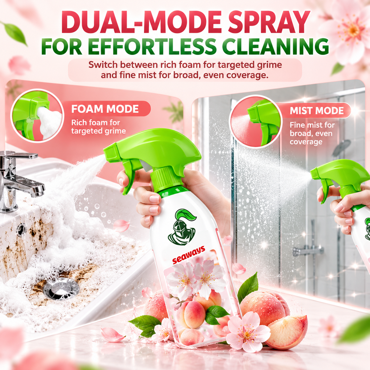 🥳HOT SALE🥳💞Kills 99.9% germs, plant-based & fresh scent. One bottle replaces all – grab yours! ✅