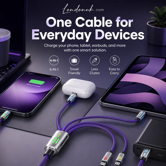 4-in-1 LED Light Up Charging Cable