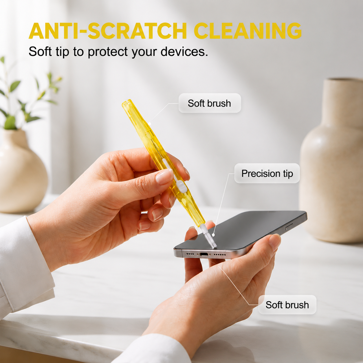 Double‑Sided Retractable Gate Cleaning Brush