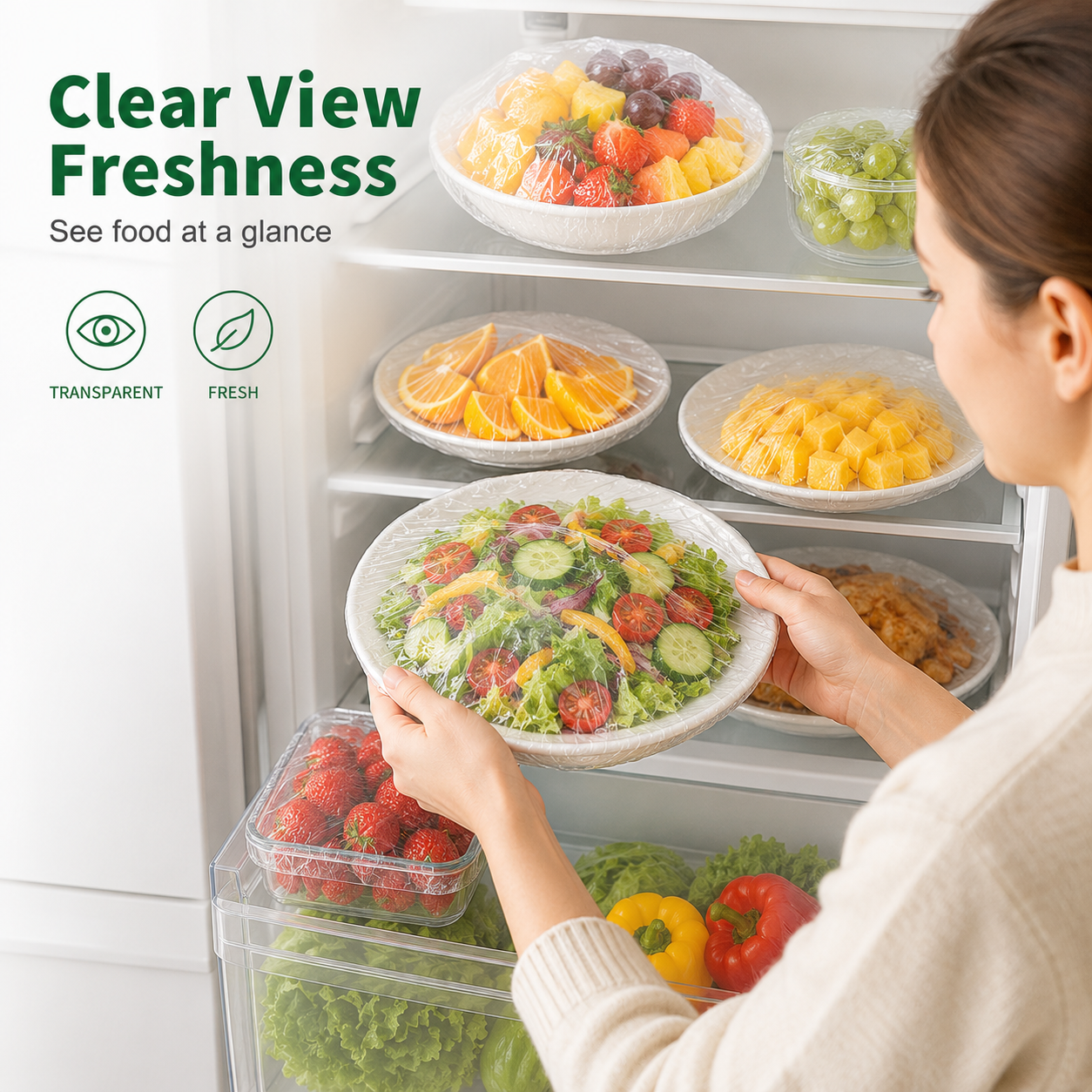⏳LAST DAY SALE ONLY $0.059!🔥Disposable Stretch Food Covers for Bowls & Plates