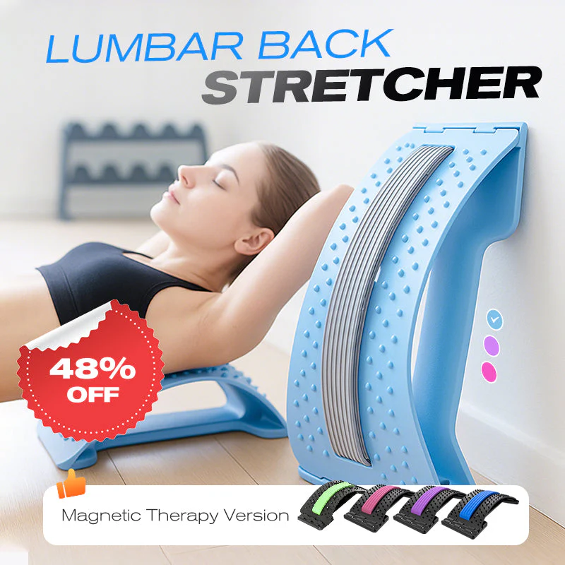 🧲 50% OFF NOW! 🔥 Magnetic Lumbar Stretcher – Acupressure Massage, Portable Design & Relieves Back Pain 🧘‍♂️✨