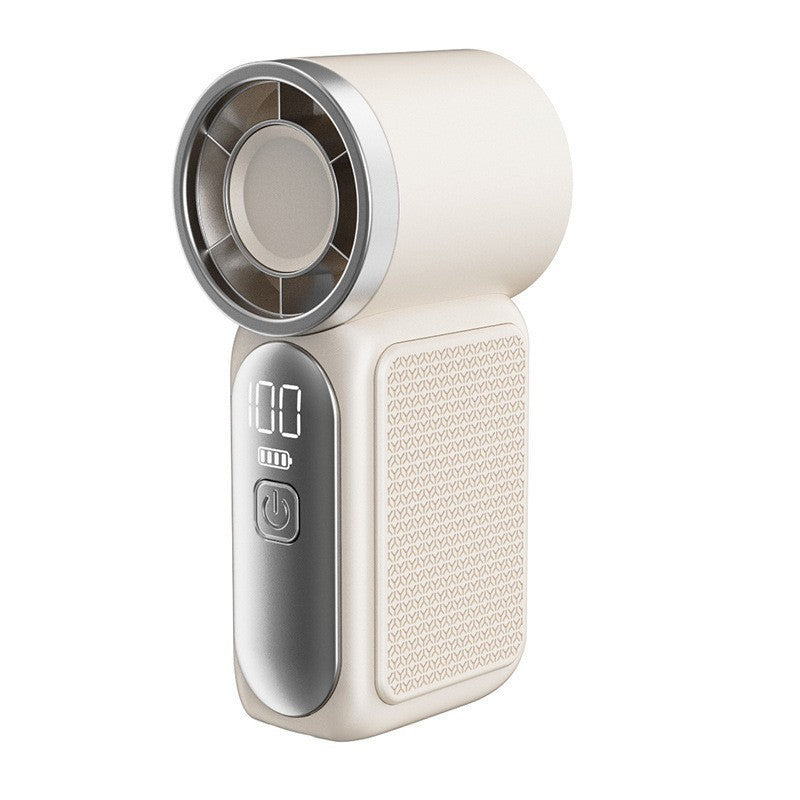 Mini Handheld Fan with LED Display –👍5-Speed Turbo Pocket size Fan.✨USB Rechargeable, High-Speed Cooling for Travel & Makeup. Perfect Gift. Portable Refrigeration