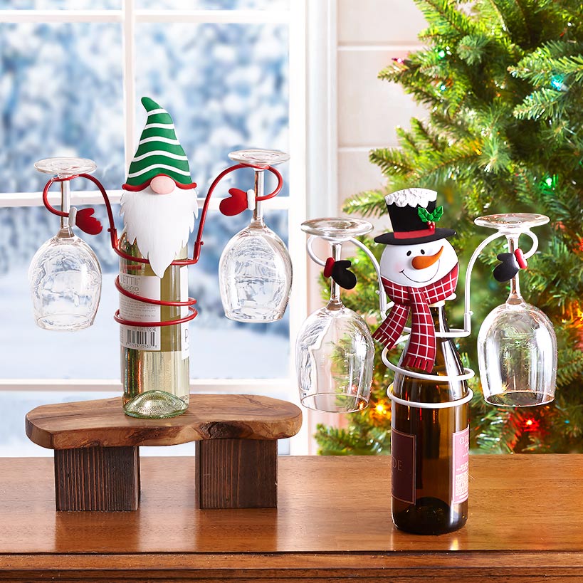 🎅50% OFF🎅Holiday Wine Bottle & Glass Holders🍷
