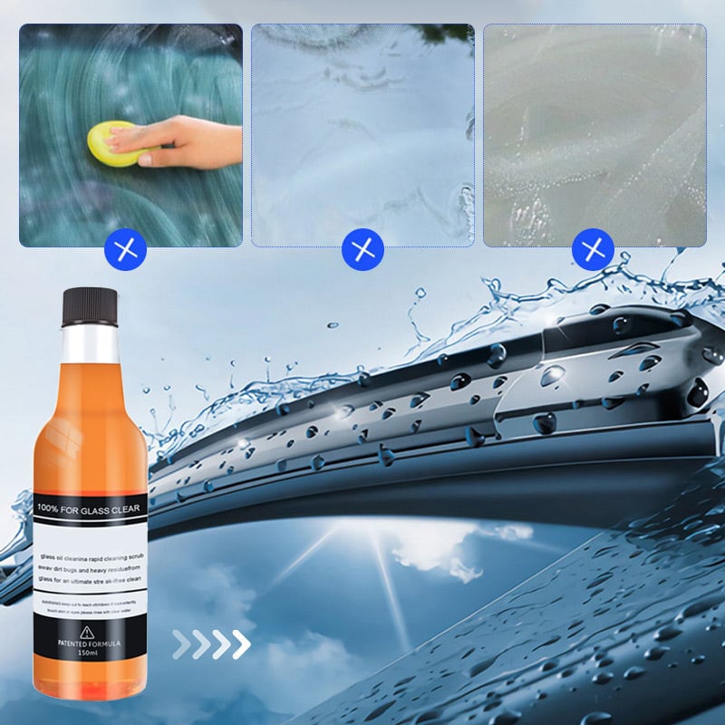 🔥HOT SALE✨Car Glass Oil Film Stain Removal Cleaner|Buy 3 Get 1 Free🚗