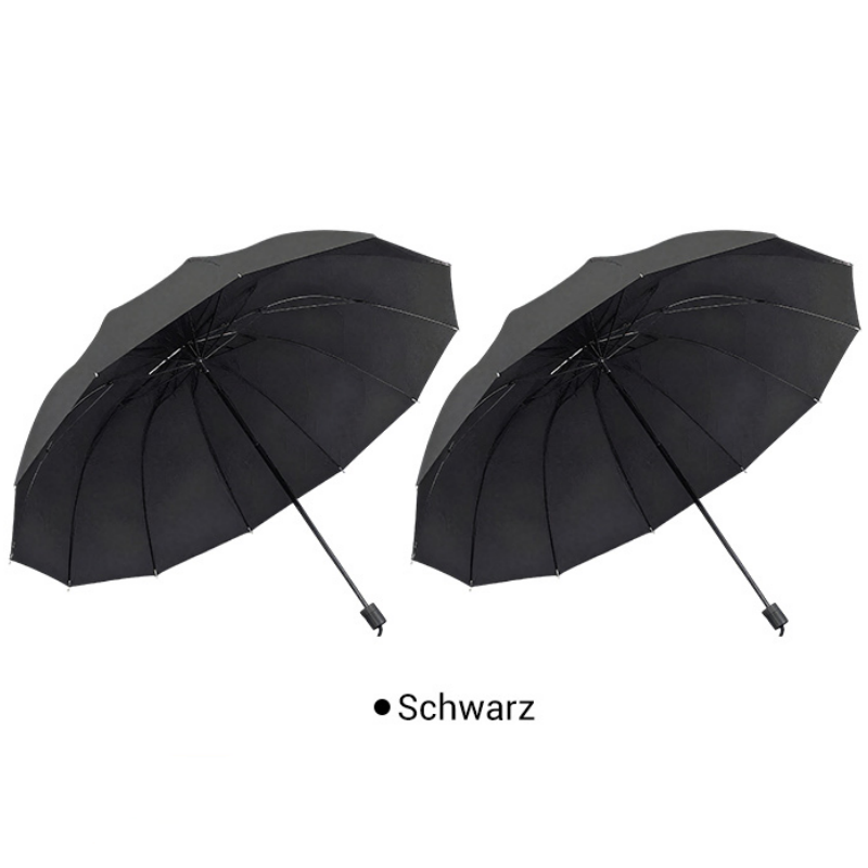 ☔ 12-Rib Windproof Umbrella - Large Coverage & Compact Fold, Durable Frame for Heavy Rain & Wind 📦✨