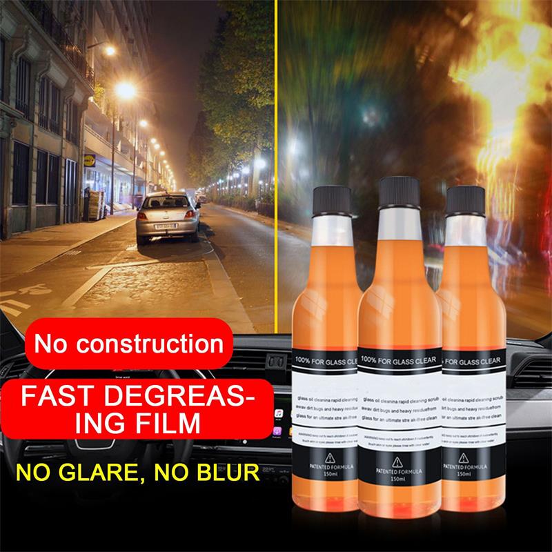 🔥HOT SALE✨Car Glass Oil Film Stain Removal Cleaner|Buy 3 Get 1 Free🚗