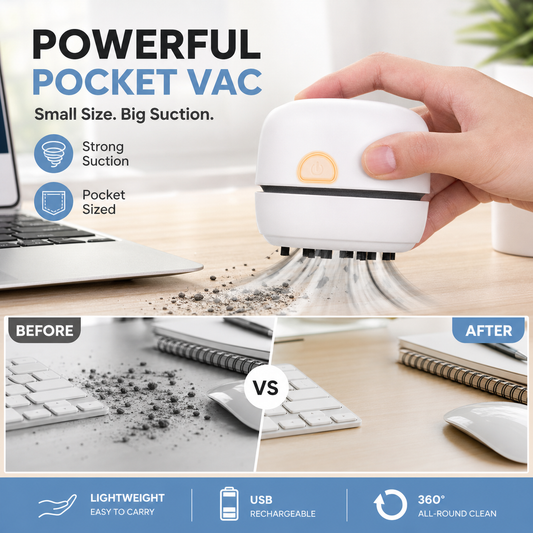 📢📢50% OFF !! ⏰Portable Mini Desk Vacuum Cleaner