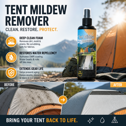 ✨Limited-time free cleaning cloths 🧹 First come, first served 🧴✨ 53% OFF! Outdoor Mildew Stain Cleaner – Spray on, wipes off mold instantly. Eco‑friendly, won‘t ruin waterproofing. Tent, awning, shower curtain – all like new! 🏕️💪