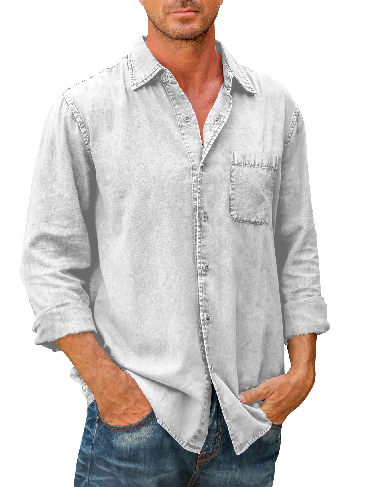 🎁50% off grand promotion🔥Men's High Quality Denim Shirts 【Long Sleeve】