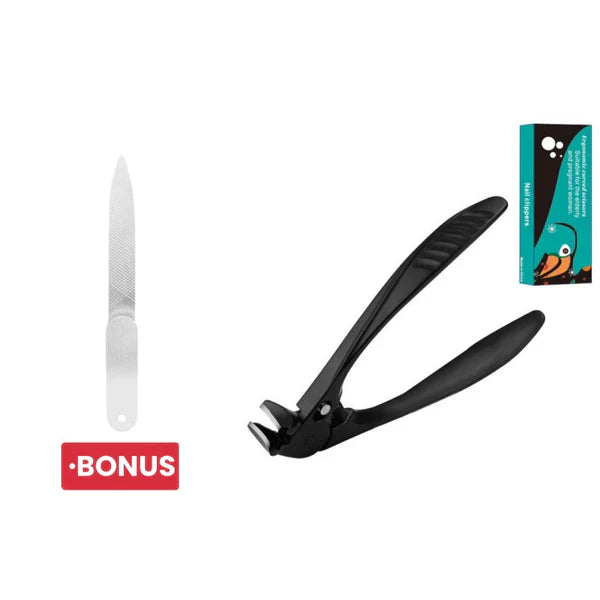 ⏳LAST DAY SALE 50% OFF !!📢Perfect Curved Design | Stainless Steel Nail Clipper | Effortless Grip for Seniors ✨