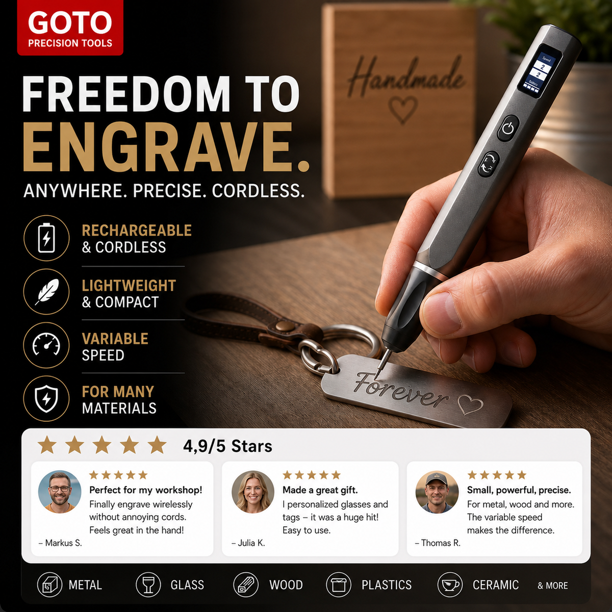 🔥 HOT SALE 🔥 Rechargeable Cordless Engraving Pen