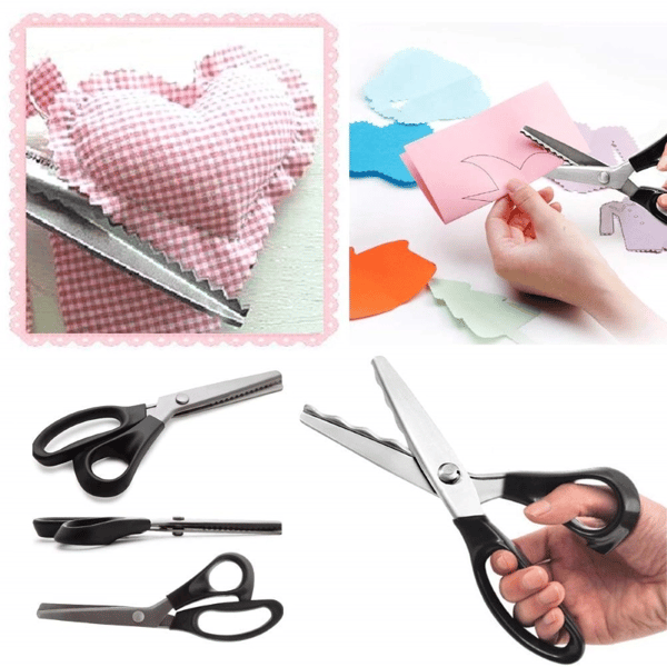 ✂️50% OFF NOW! Pinking Sewing Scissors, Zig Zag Fabric Shears Prevent Cloth Fraying for Sewing Quilting DIY Crafts