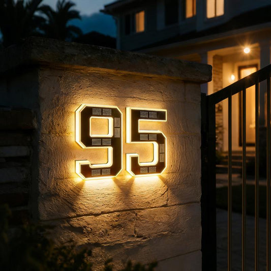 🔥Last Day 49% OFF🔥Solar Lighted House Numbers LED Numbers, Waterproof for Outside