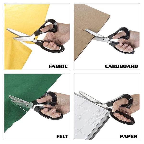 ✂️50% OFF NOW! Pinking Sewing Scissors, Zig Zag Fabric Shears Prevent Cloth Fraying for Sewing Quilting DIY Crafts