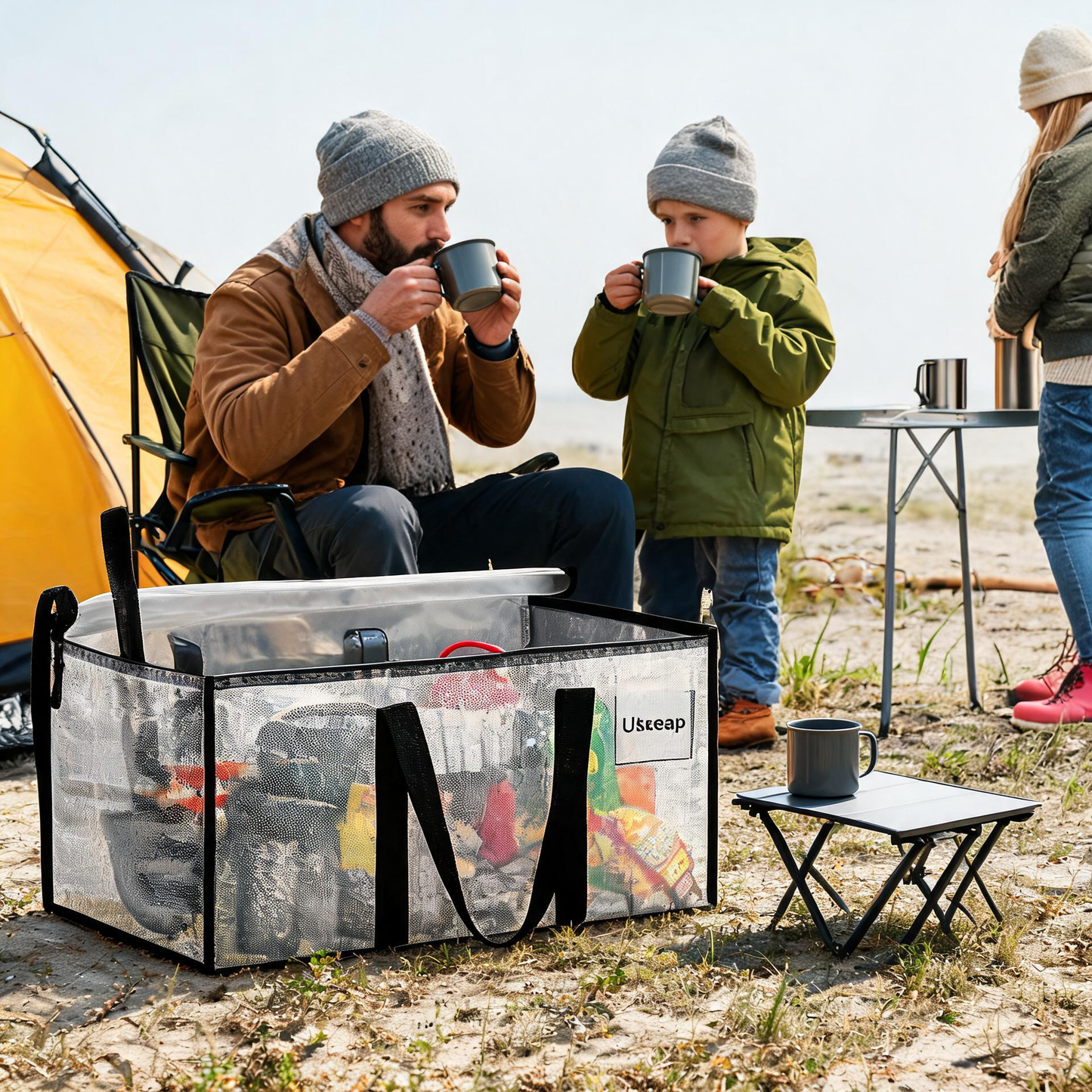 🎁 Transparent Fabric Storage Box | Foldable Closet Organizer – Perfect for Clothes, Toys, Blankets & More! 🧸👕📦