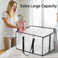 🎁 Transparent Fabric Storage Box | Foldable Closet Organizer – Perfect for Clothes, Toys, Blankets & More! 🧸👕📦