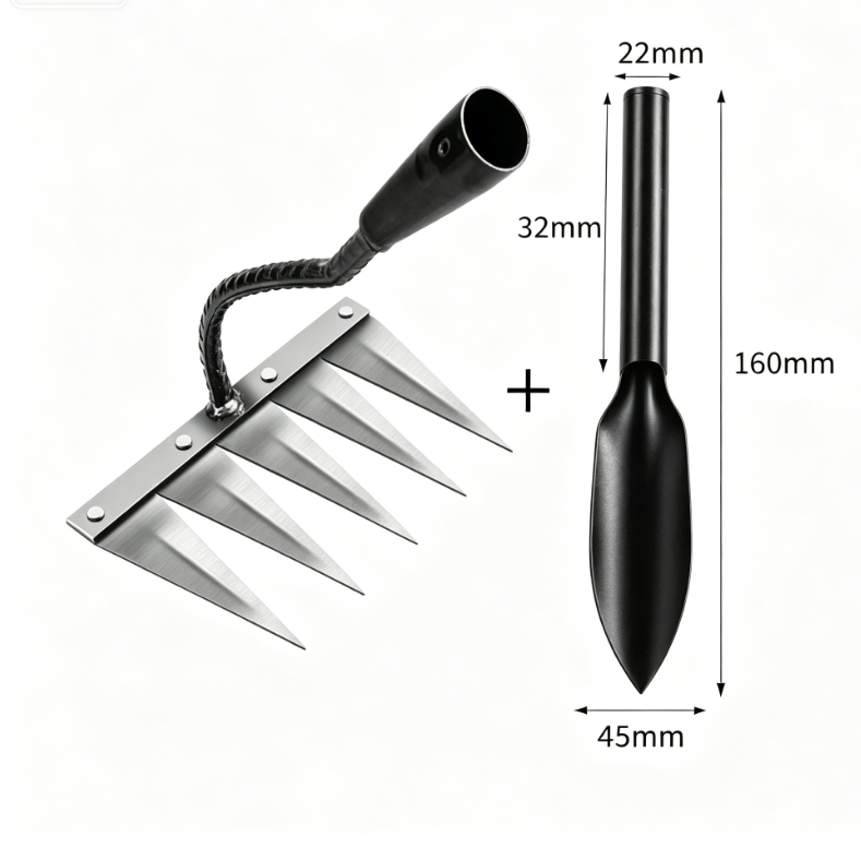 ⏳Limited-time 50% off  4/5/6/7 Tooth Carbon Steel Garden Hand Rake⛏️🌱