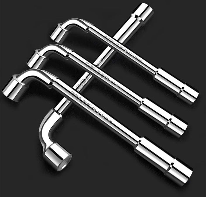 Double-ended milling elbow wrench