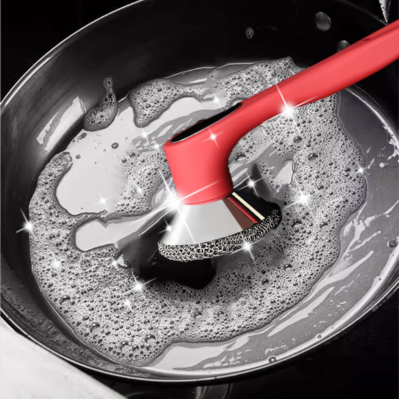 Stainless Steel Cleaning Scrubber with Long Handle