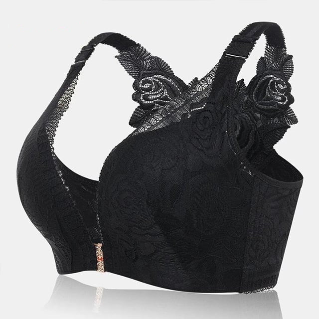 🔥HOT SALE🔥Rose Embroidery Front Closure Wirefree Bra
